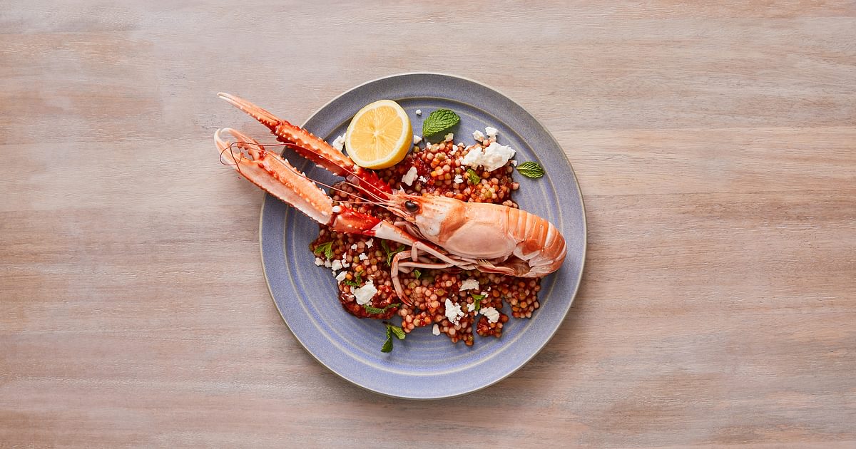 Tri-color Pearl Couscous Langoustines Recipe | RiceSelect®