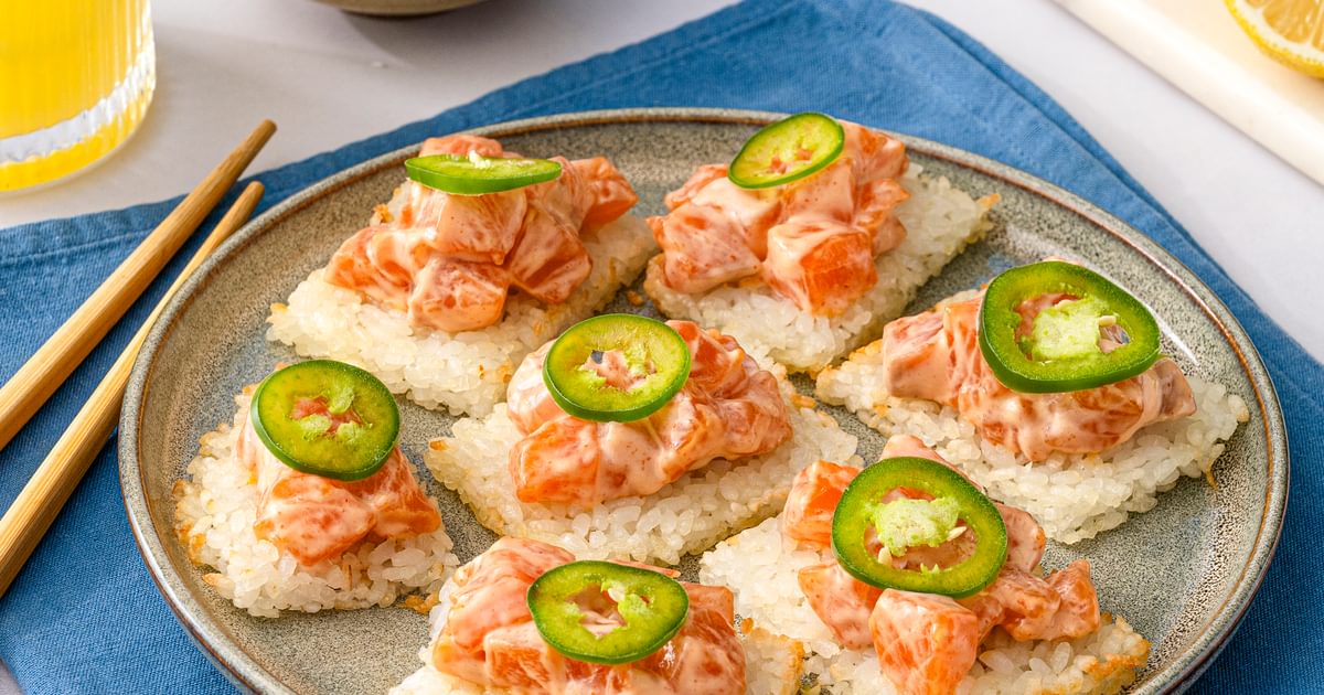 Spicy Salmon Recipe with Crispy Rice | RiceSelect®
