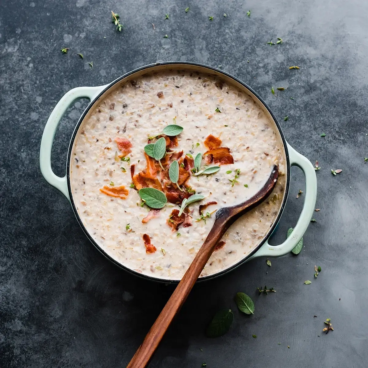 Creamy Mushroom and Roasted Garlic Rice Soup Recipe by RiceSelect