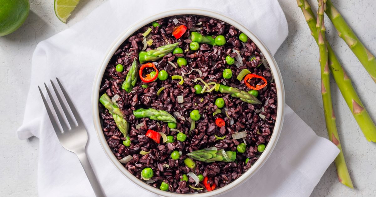Forbidden Rice Pilaf Recipe with Greens | RiceSelect®