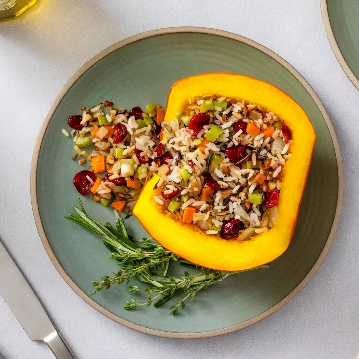 Gluten Free Stuffed Pumpkin Rice Pilaf