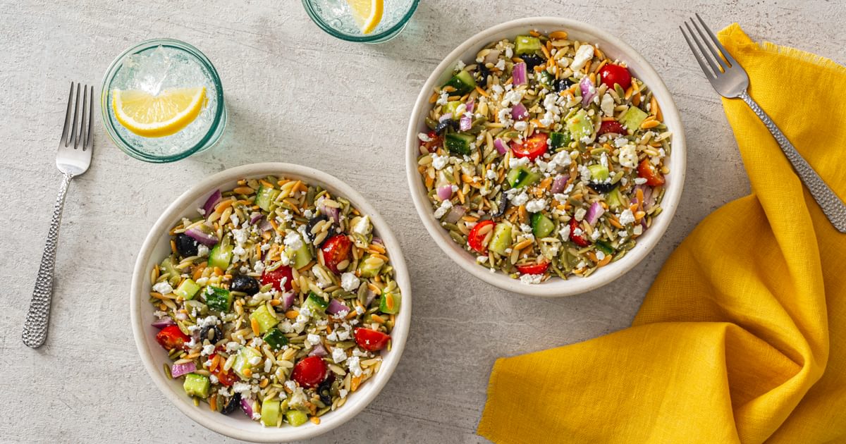 Light yet Satisfying Green Orzo Salad | RiceSelect®