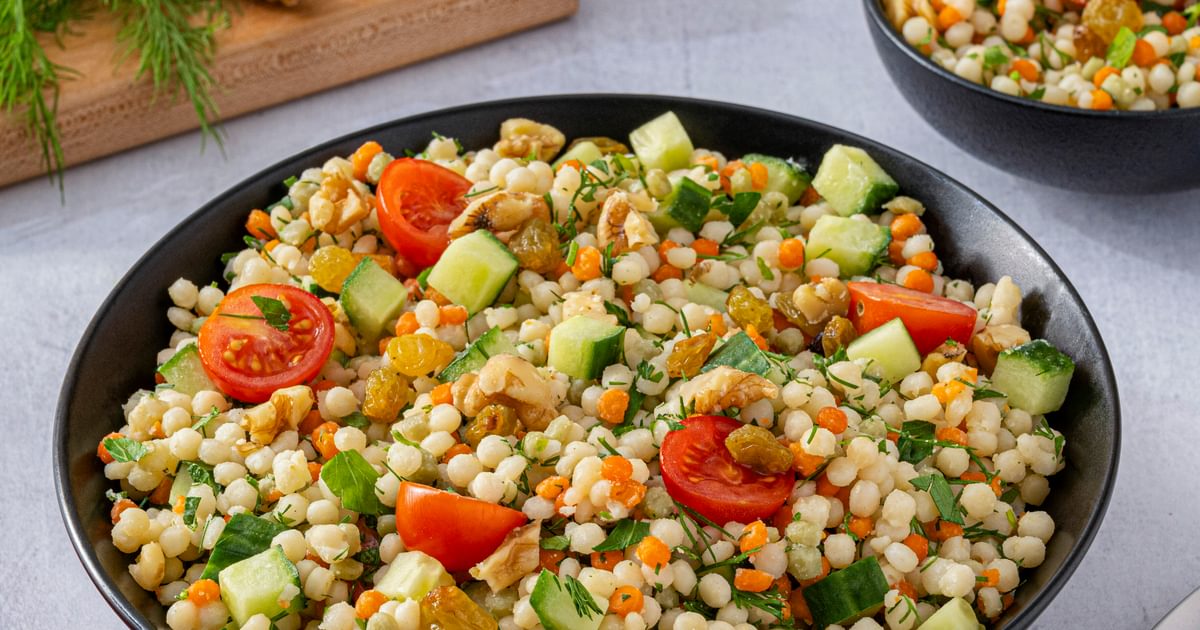 Lemon Butter Pearl Couscous Salad | RiceSelectÂ®