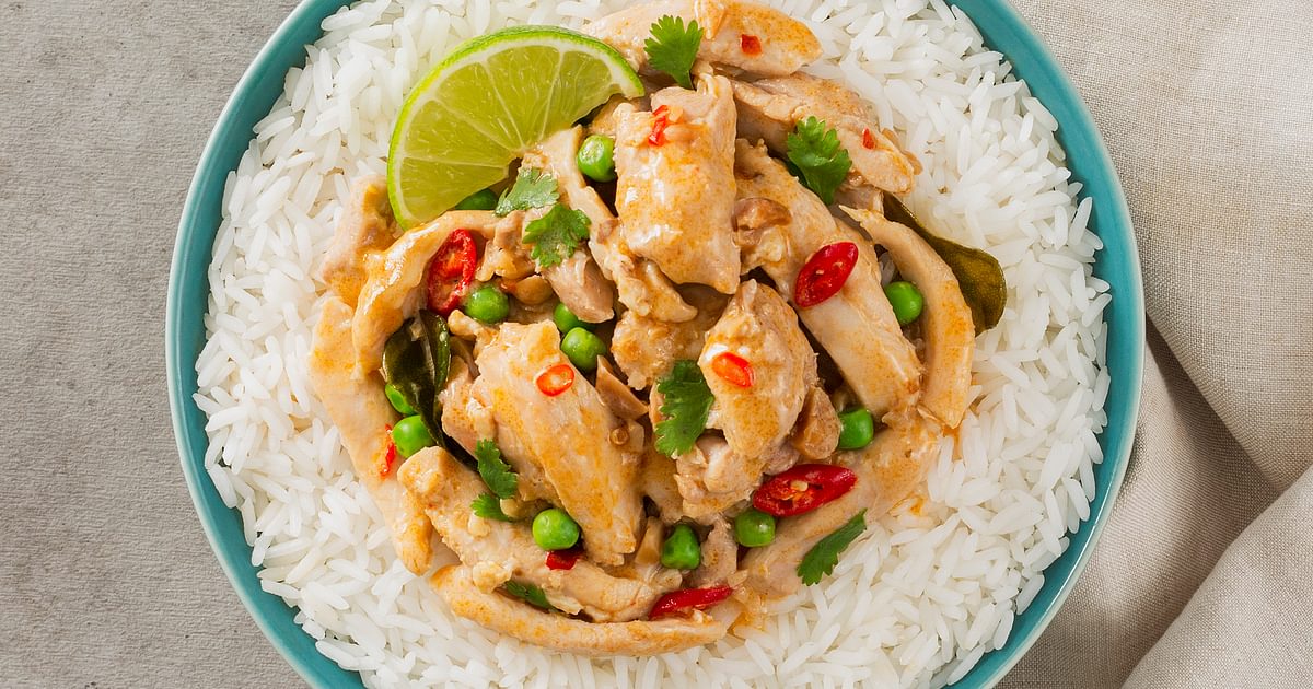 Panang Chicken Curry served over Jasmine Rice | RiceSelect®