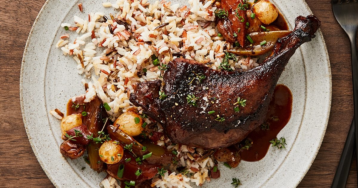 Wine Braised Duck with Royal Blend® Rice Recipe | Riceselect®