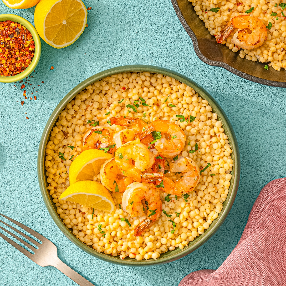 Shrimp Scampi with Pearl Couscous
