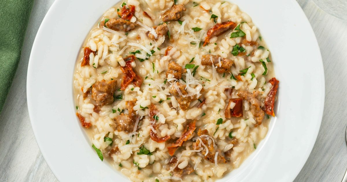 Sun-Dried Tomato & Italian Sausage Risotto | RiceSelect®