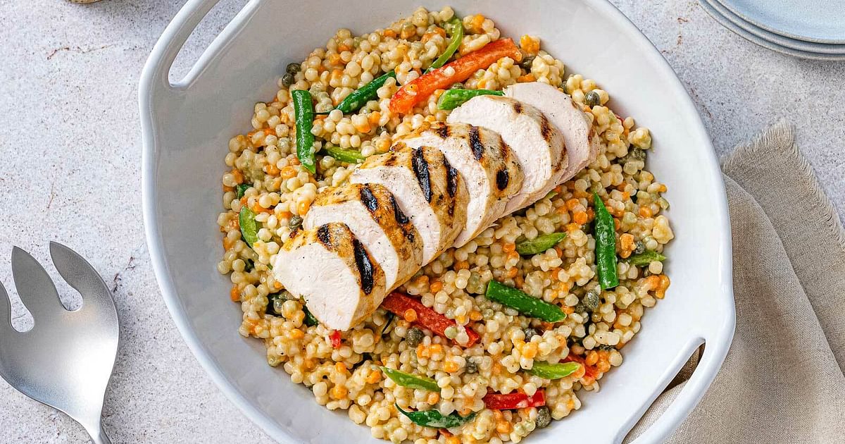 Pearl Couscous Salad with Grilled Chicken | RiceSelect®
