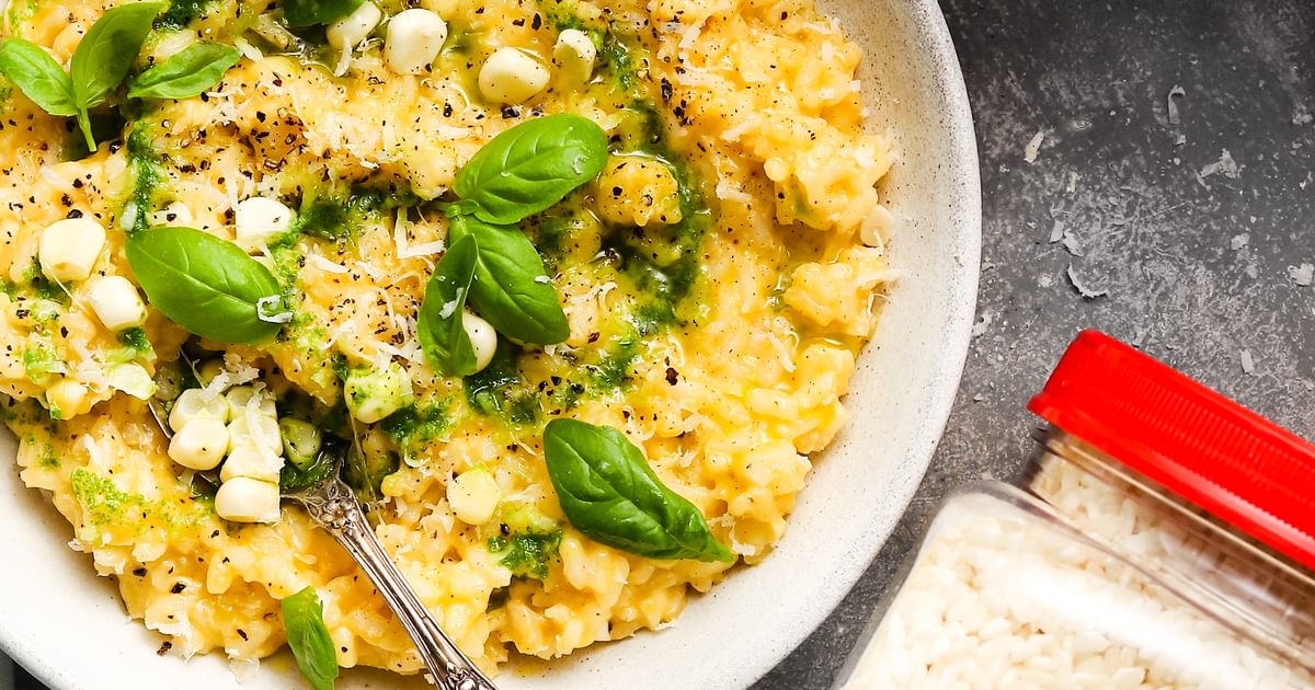 Risotto With Sweet Corn, Parmesan & Mascarpone | Riceselect®