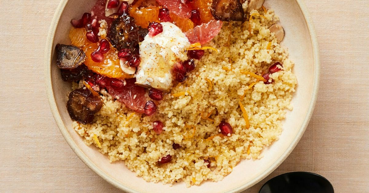 Orange and Date Breakfast Couscous Recipe | RiceSelectÂ®
