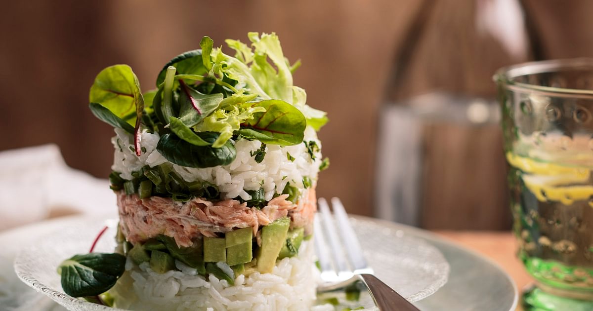Spicy Salmon & Avocado Tower | Salmon Recipe | RiceSelectÂ®